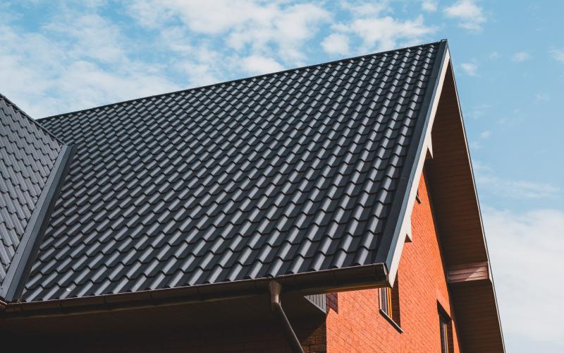 Tiled roof of a house