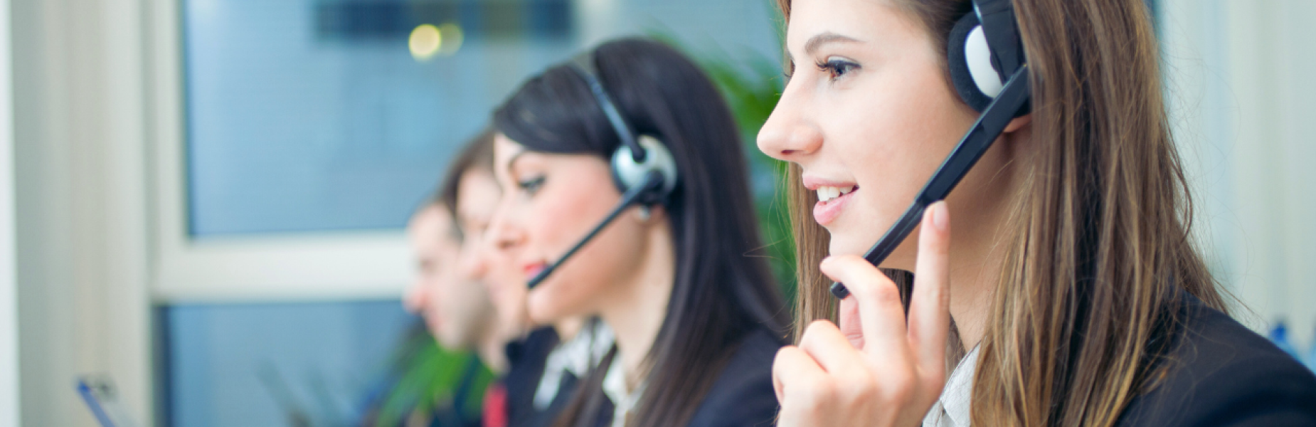 Woman working answering a call