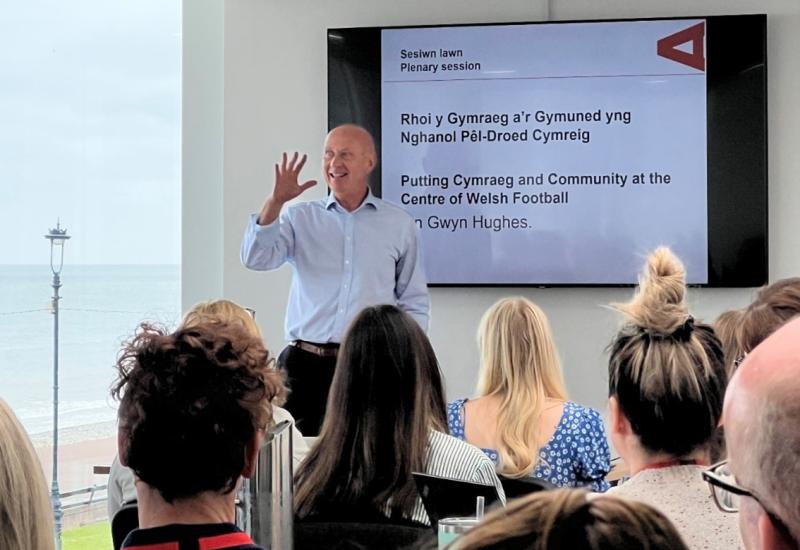 Ian Gwyn Hughes, Football Association of Wales, speaking at our event