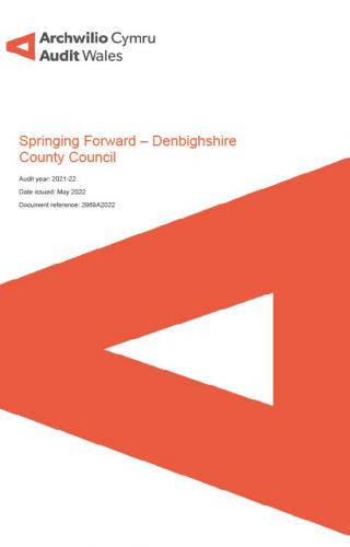 Front cover image of Denbighshire County Council – Springing Forward